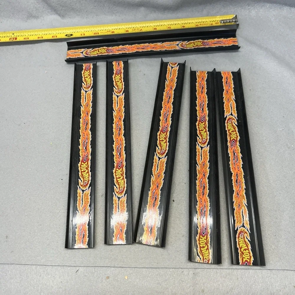 6 Vintage 1990's‎ Hot Wheels Tracks - Black with Flames